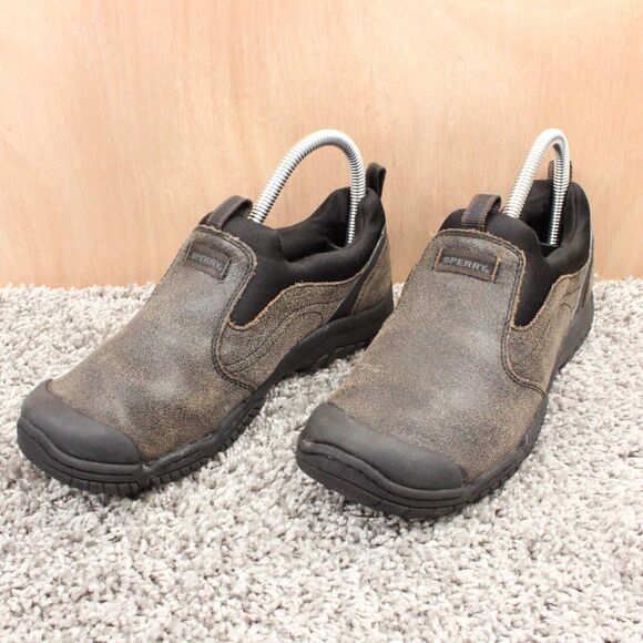 Sperry Slip On Shoes Boys 4.5W Brown Leather Casual - Picture 5 of 12